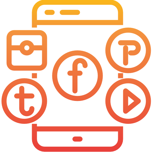 medios de comunicación social icono gratis