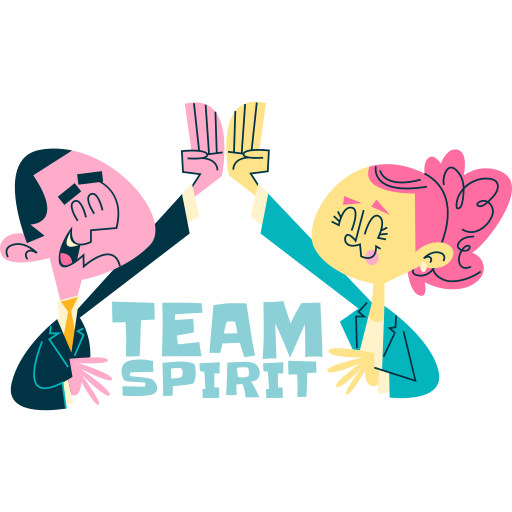 team spirit cartoon