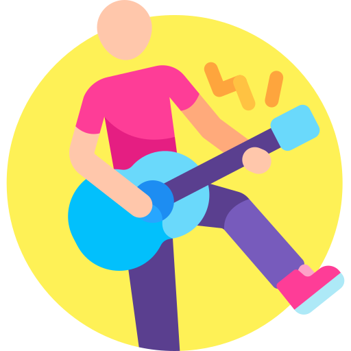 tocar la guitarra icono gratis