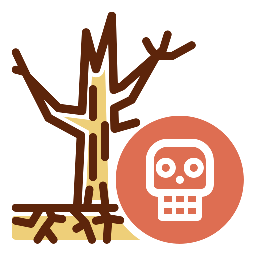 Árbol muerto icono gratis