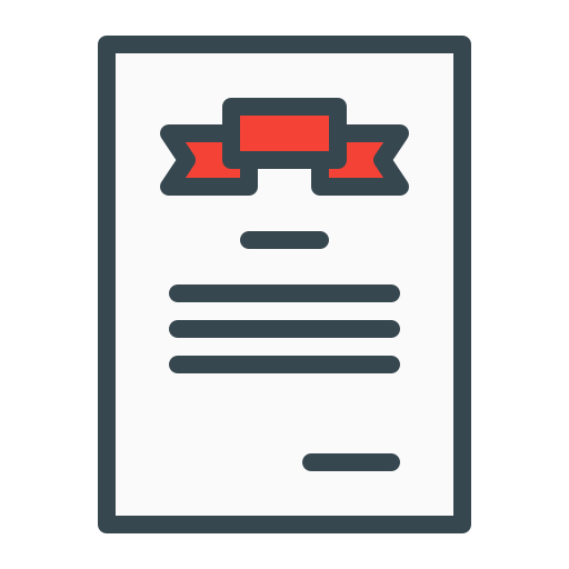 certificat Icône gratuit