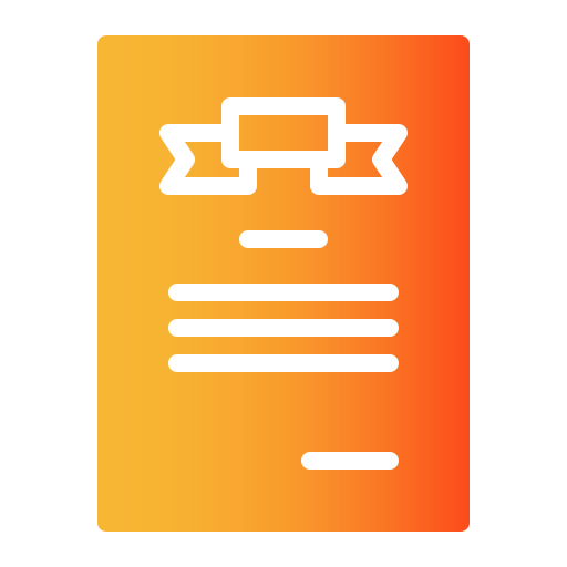 Certificate free icon