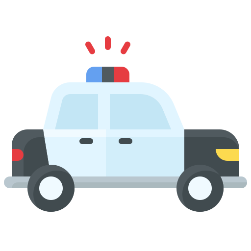 coche de policía icono gratis