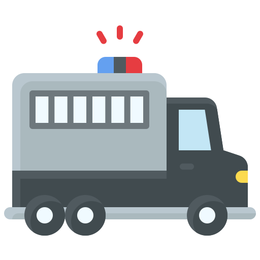 camioneta de policia icono gratis