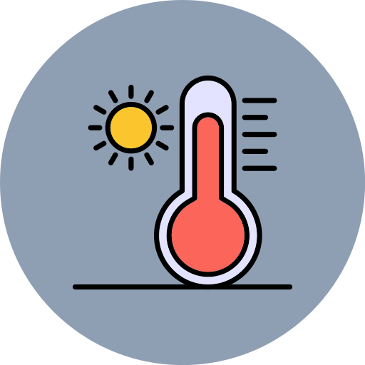 alta temperatura icono gratis