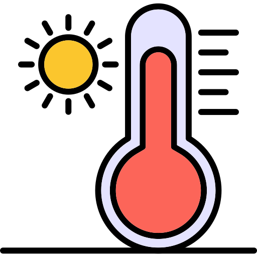 alta temperatura icono gratis