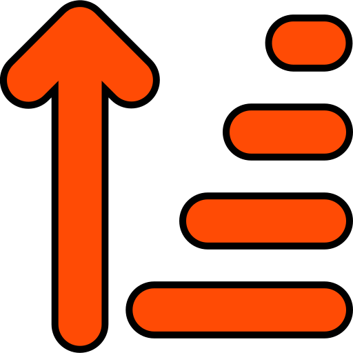 Ascending bars free icon Ascending bars free icon