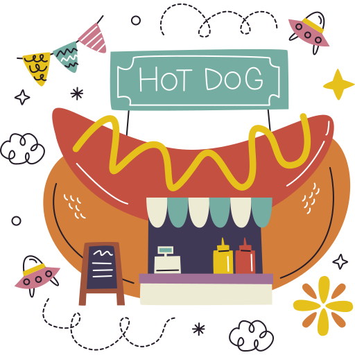 hot dog gratis sticker