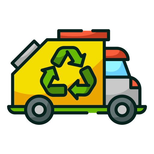 camión de reciclaje icono gratis