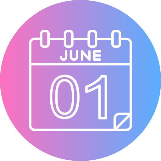 1 ° de junio icono gratis