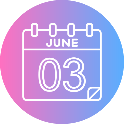 3 de junio icono gratis