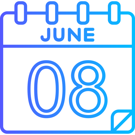 June 8 free icon
