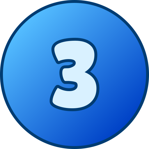 numero 3 icono gratis