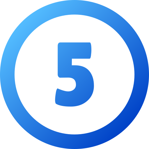 número 5 icono gratis