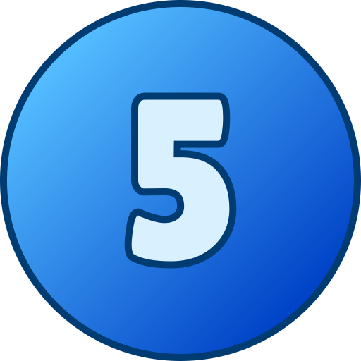 numéro 5 Icône gratuit numéro 5 Icône gratuit