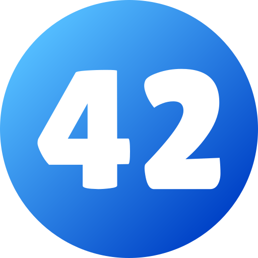 42 Icône gratuit 42 Icône gratuit