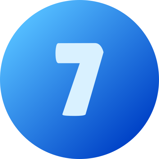 numero 7 icono gratis