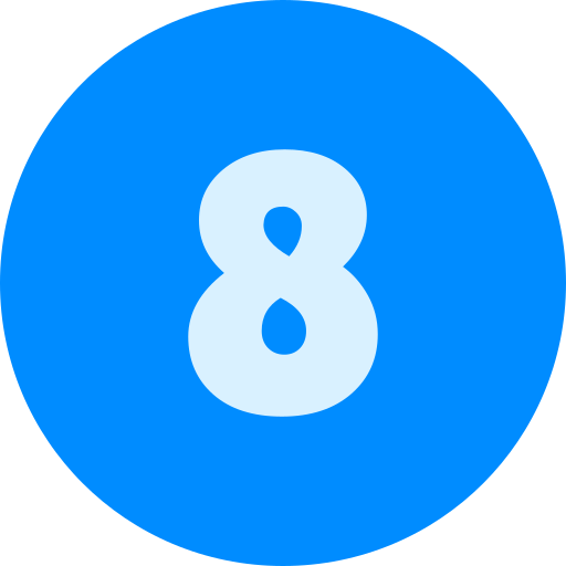 numero 8 icono gratis