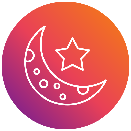 luna creciente icono gratis