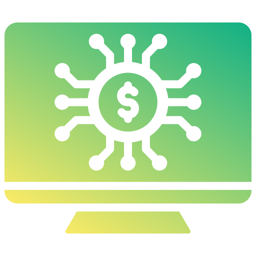 tecnología financiera icono gratis