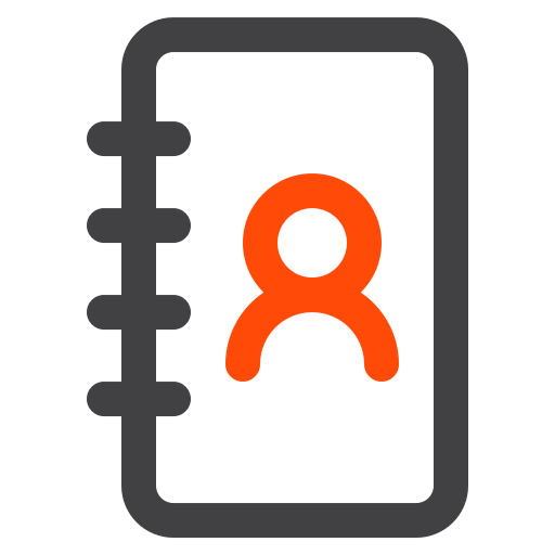 libreta de contactos icono gratis