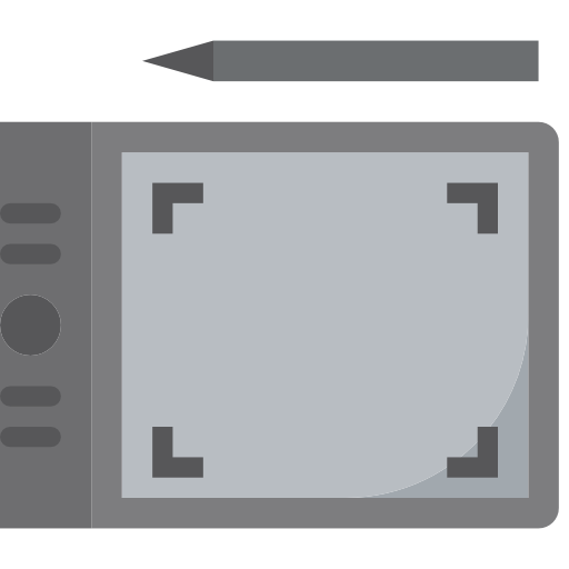 Graphic tablet srip Flat icon