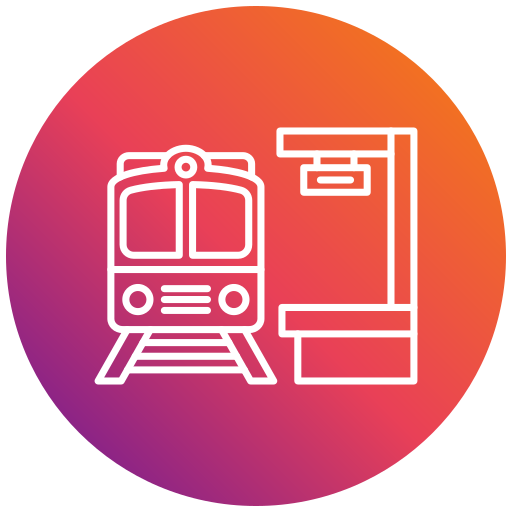 parada de tren icono gratis