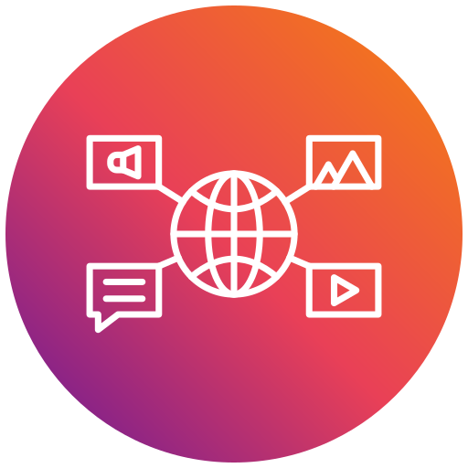 medios de comunicación icono gratis