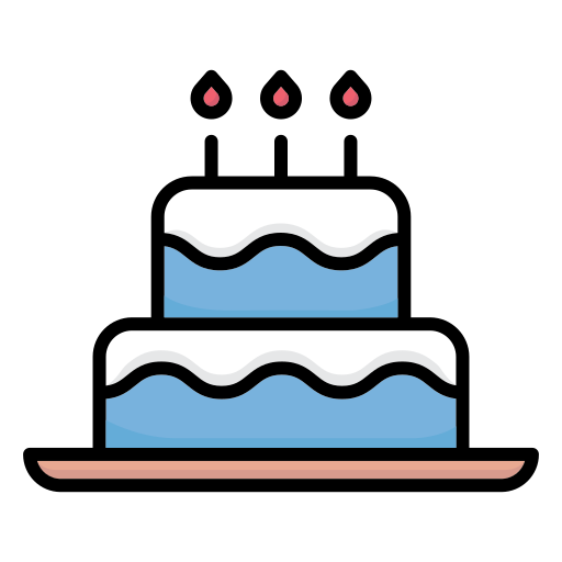 pastel de cumpleaños icono gratis