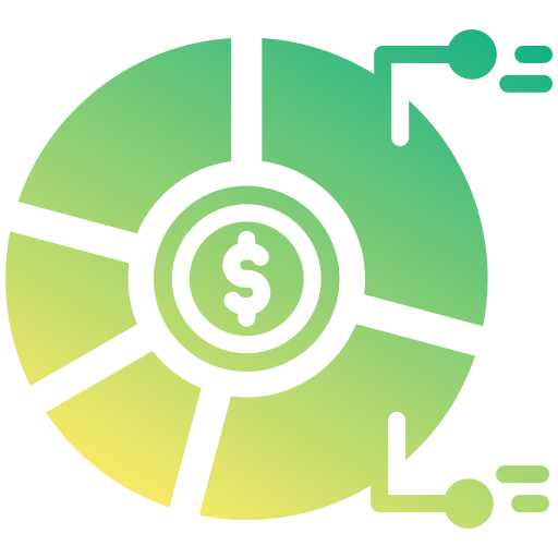 cuota de mercado icono gratis