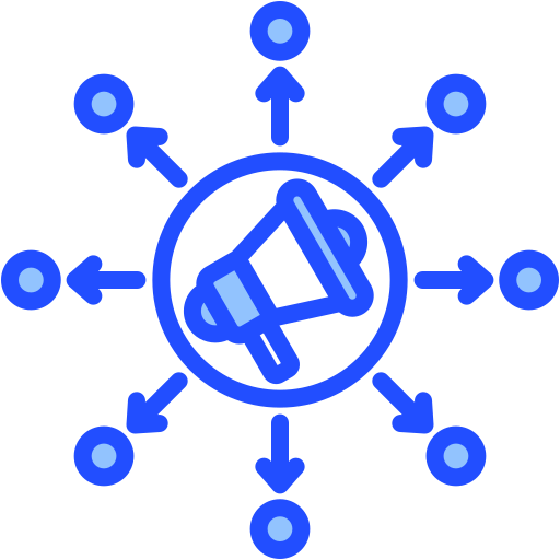 distribución icono gratis