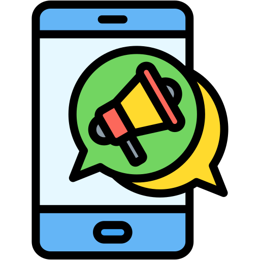 marketing mobile Icône gratuit