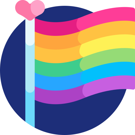 bandera arcoiris icono gratis