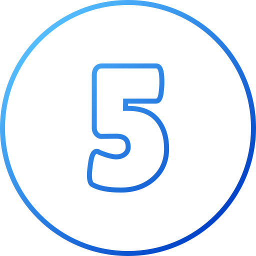 número 5 icono gratis