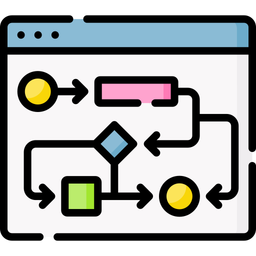 diagrama de flujo icono gratis