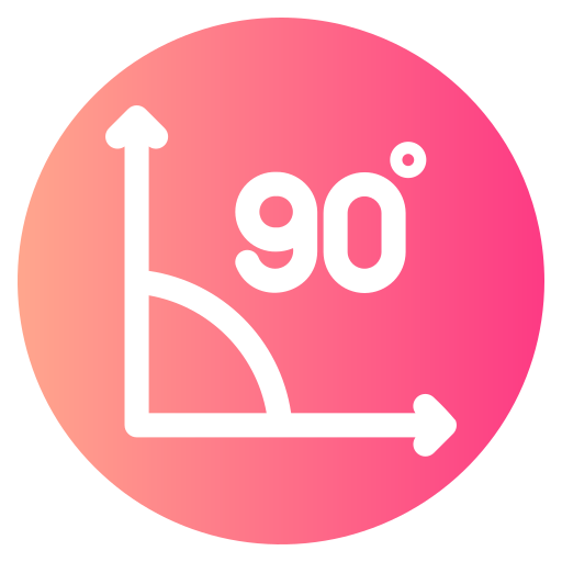 Ángulo de 90 grados - Iconos gratis de educación
