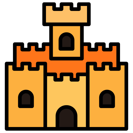 castillo de arena icono gratis