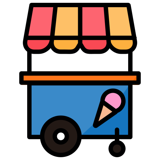 carrito de helados icono gratis