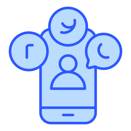 medios de comunicación social icono gratis