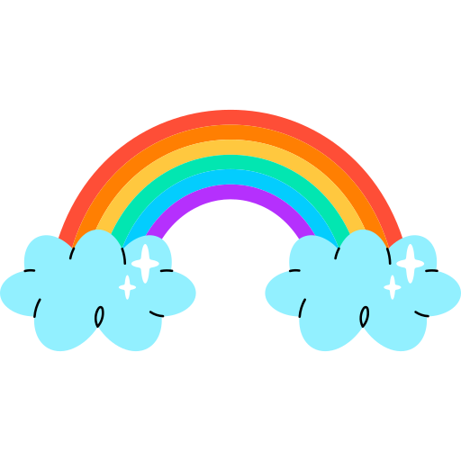 Rainbow Stickers - Free Weather Stickers