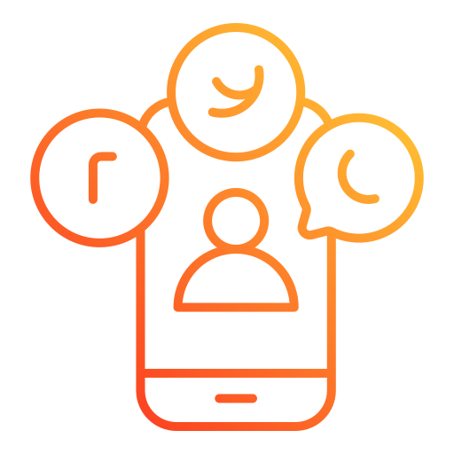medios de comunicación social icono gratis