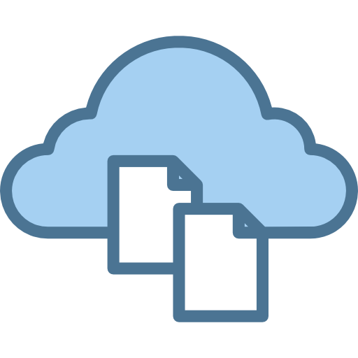 Cloud computing Payungkead Blue icon