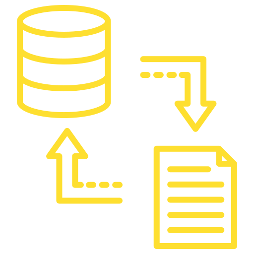 transformación de datos icono gratis