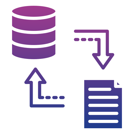 transformación de datos icono gratis