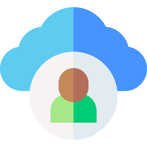 identidad en la nube icono gratis