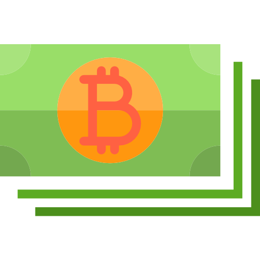 Bitcoin srip Flat icon