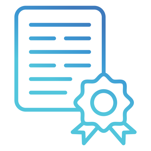 Certificate free icon
