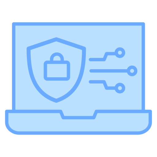 la seguridad cibernética icono gratis