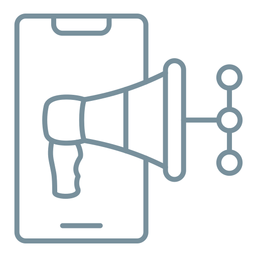 el marketing móvil icono gratis