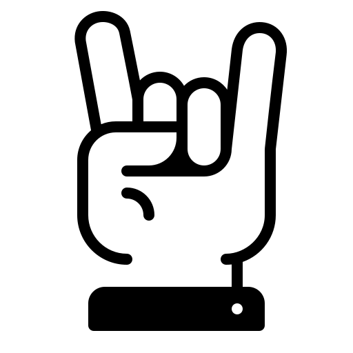 Sign of the horn Free arrows icons